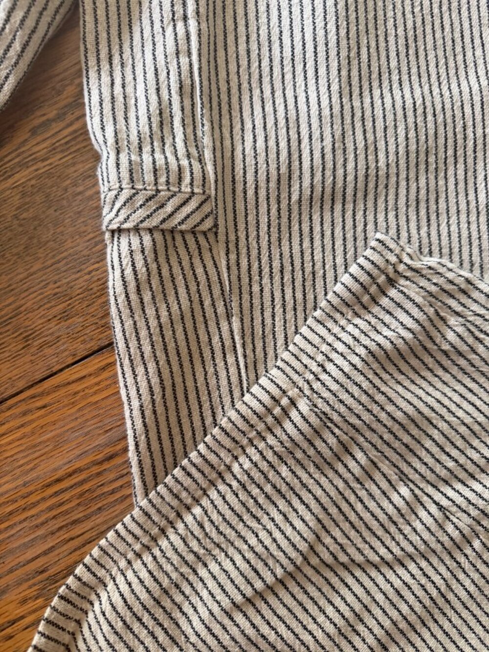 FREE PEOPLE textured stripe cotton pull on pant/pockets/cropped/L - Picture 9 of 9